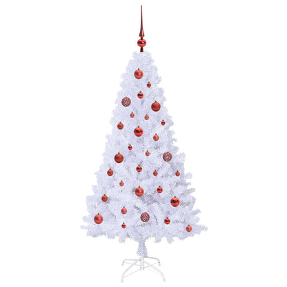 Künstlicher Weihnachtsbaum Weiß 150 cm PVC und Stahl