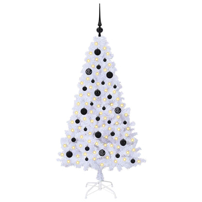 Künstlicher Weihnachtsbaum Weiß 150 cm PVC und Stahl