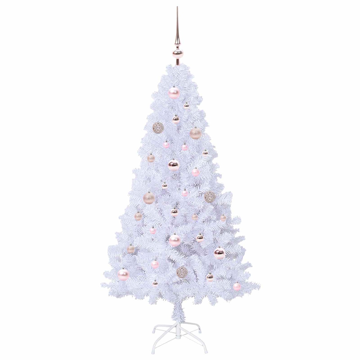 Künstlicher Weihnachtsbaum Weiß 150 cm PVC und Stahl