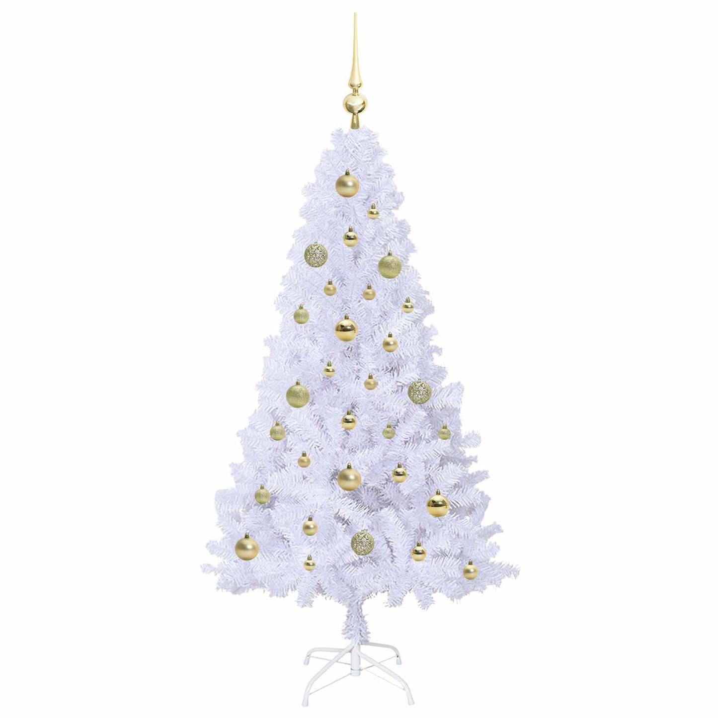 Künstlicher Weihnachtsbaum Weiß 150 cm PVC und Stahl