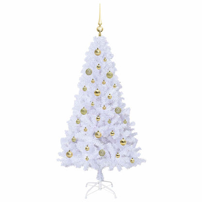 Künstlicher Weihnachtsbaum Weiß 150 cm PVC und Stahl