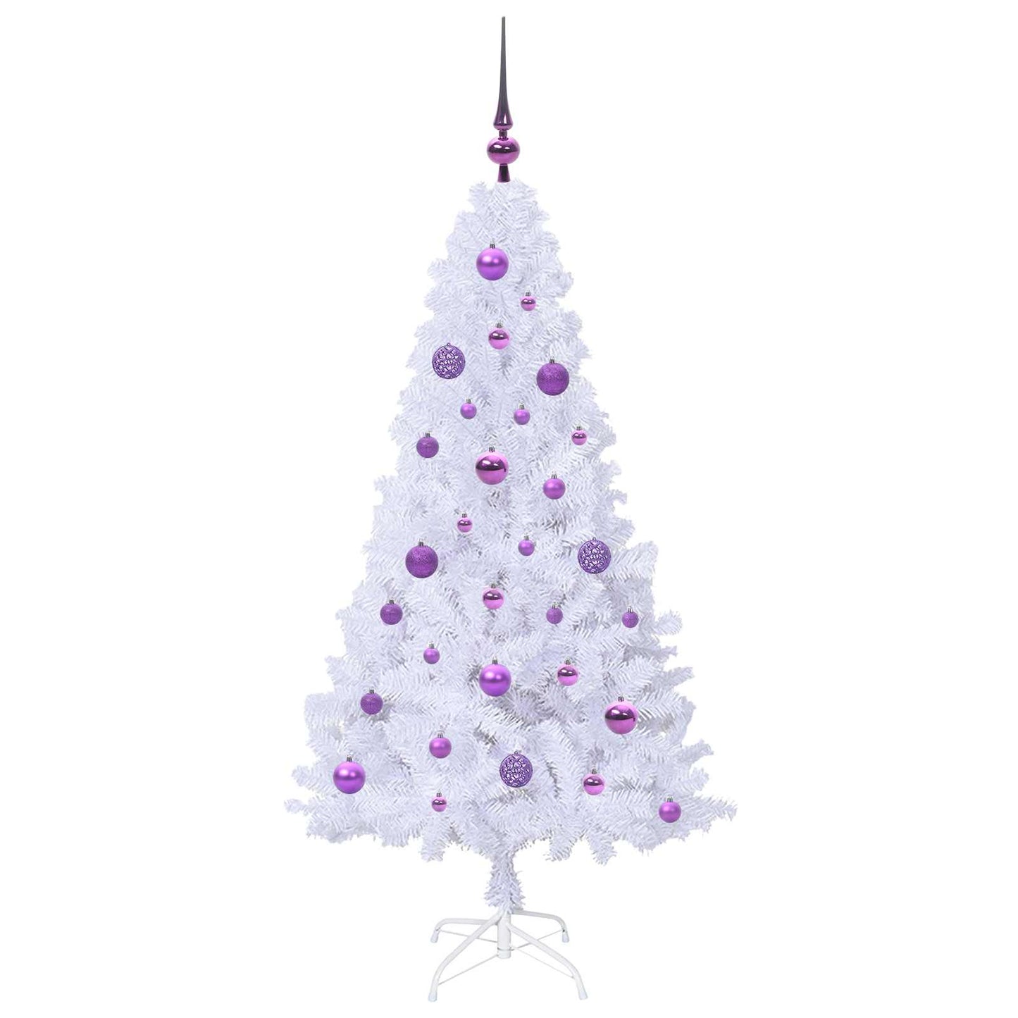Künstlicher Weihnachtsbaum Weiß 150 cm PVC und Stahl