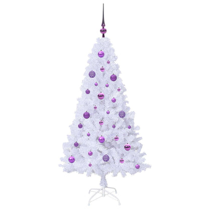 Künstlicher Weihnachtsbaum Weiß 150 cm PVC und Stahl