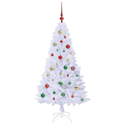 Künstlicher Weihnachtsbaum Weiß 150 cm PVC und Stahl