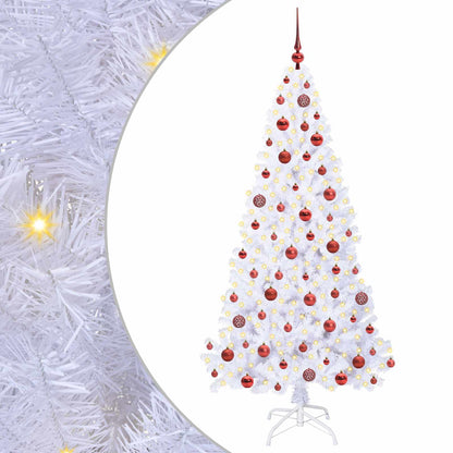 Künstlicher Weihnachtsbaum Weiß 180 cm PVC und Stahl
