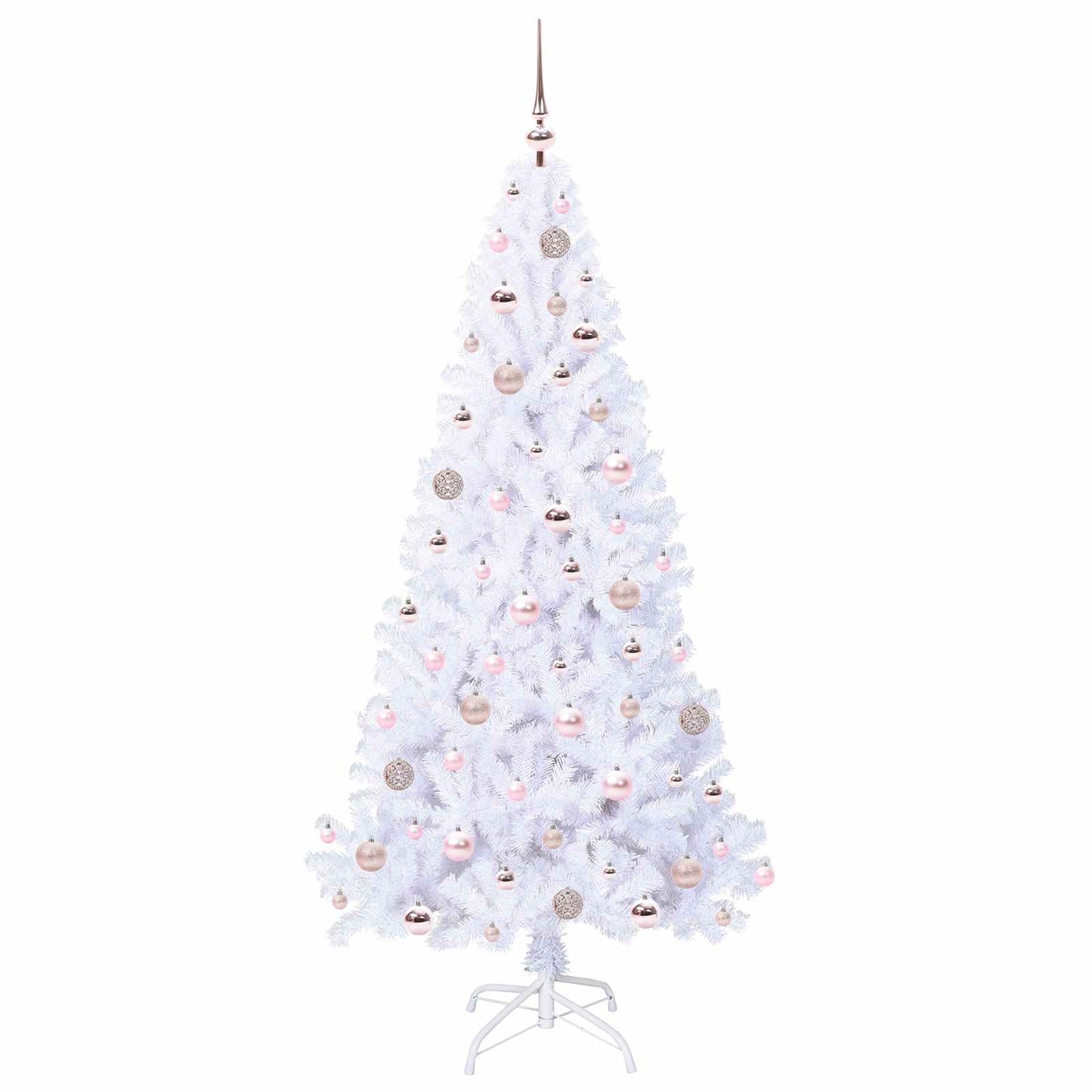 Künstlicher Weihnachtsbaum Weiß 180 cm PVC und Stahl