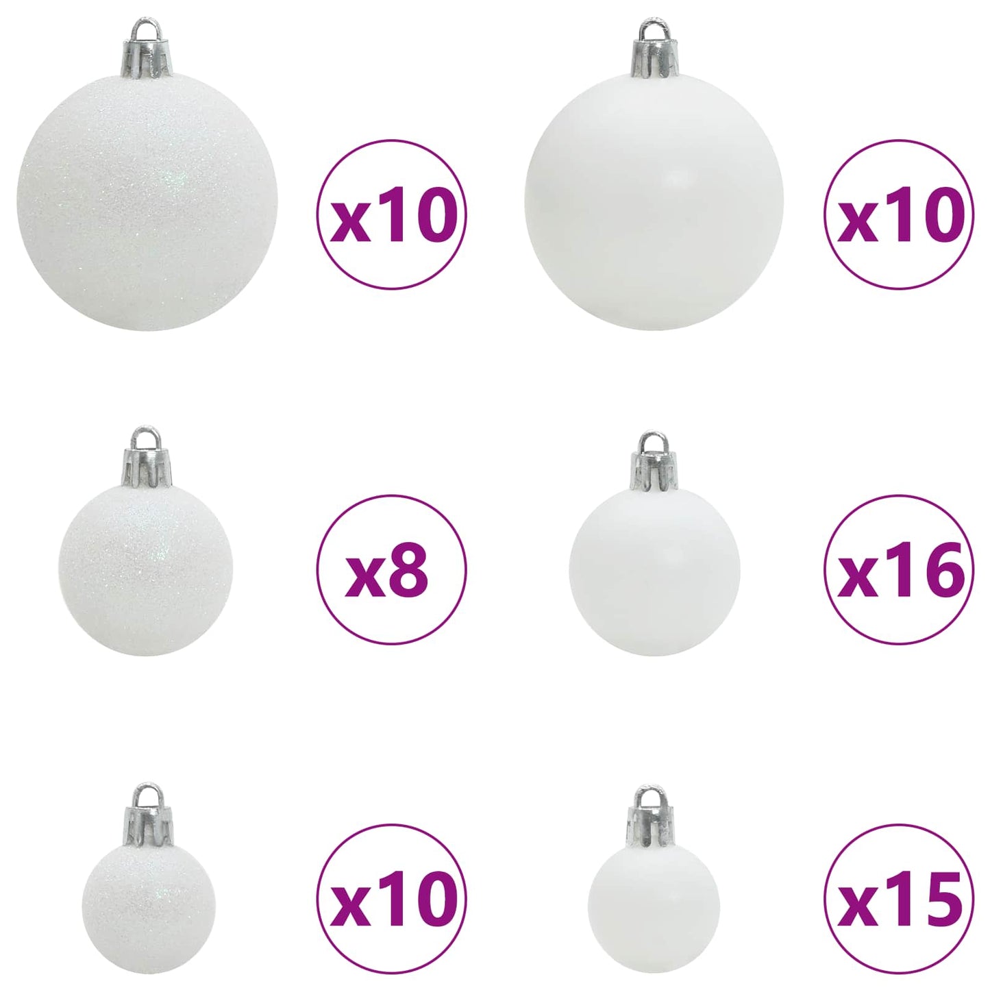 Künstlicher Weihnachtsbaum Weiß 180 cm PVC und Stahl