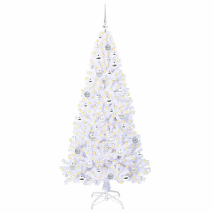 Künstlicher Weihnachtsbaum Weiß 180 cm PVC und Stahl