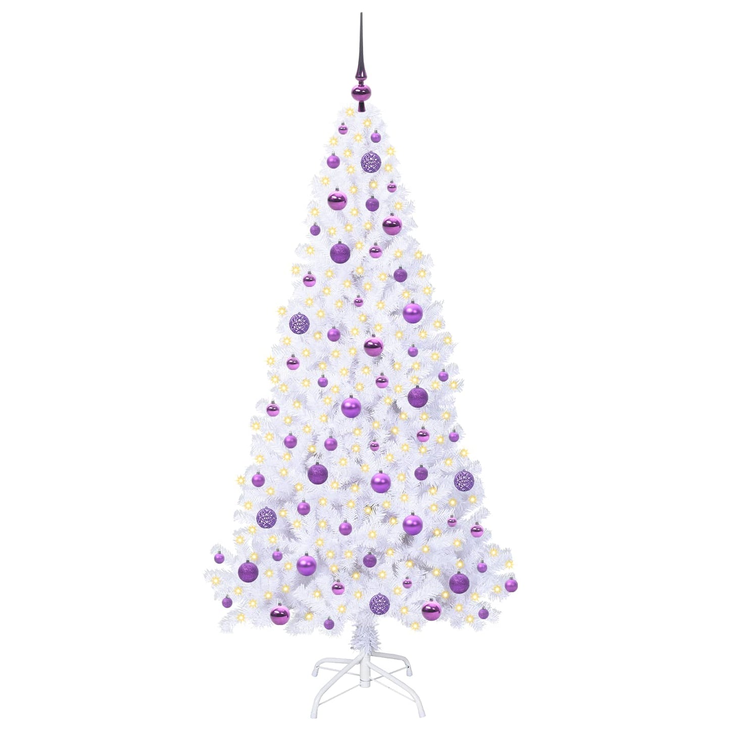 Künstlicher Weihnachtsbaum Weiß 180 cm PVC und Stahl