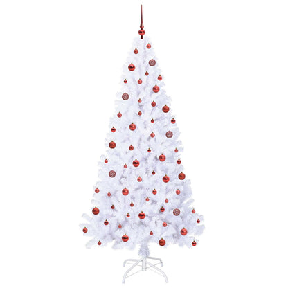Künstlicher Weihnachtsbaum Weiß 210 cm PVC und Stahl