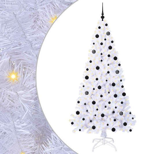 Künstlicher Weihnachtsbaum Weiß 210 cm PVC und Stahl