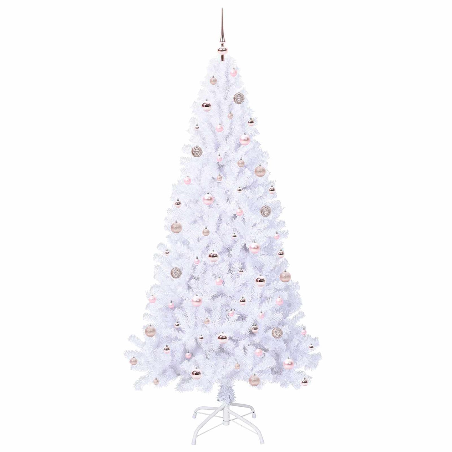 Künstlicher Weihnachtsbaum Weiß 210 cm PVC und Stahl