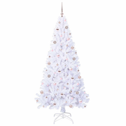 Künstlicher Weihnachtsbaum Weiß 210 cm PVC und Stahl
