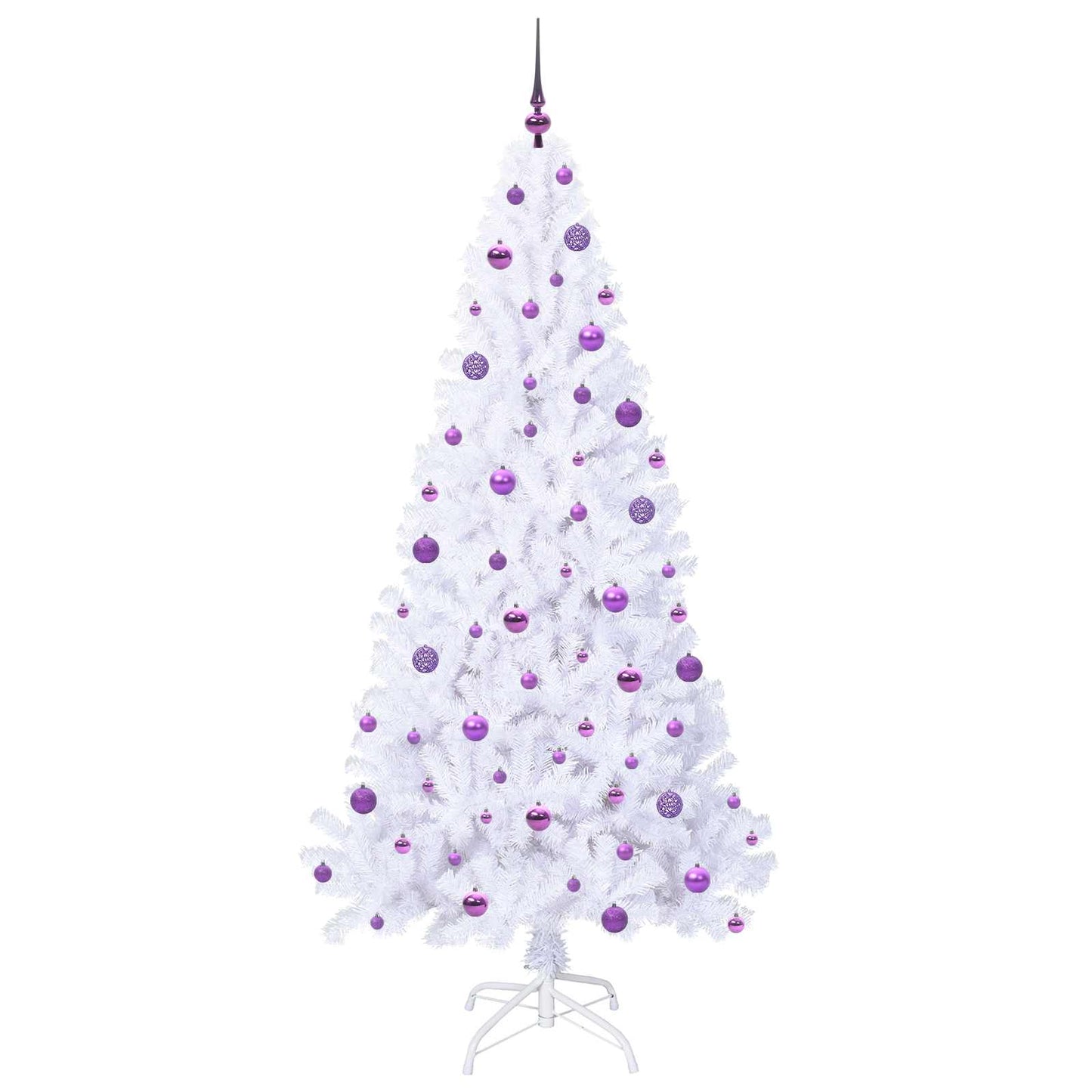 Künstlicher Weihnachtsbaum Weiß 210 cm PVC und Stahl