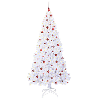 Künstlicher Weihnachtsbaum Weiß 240 cm PVC und Stahl