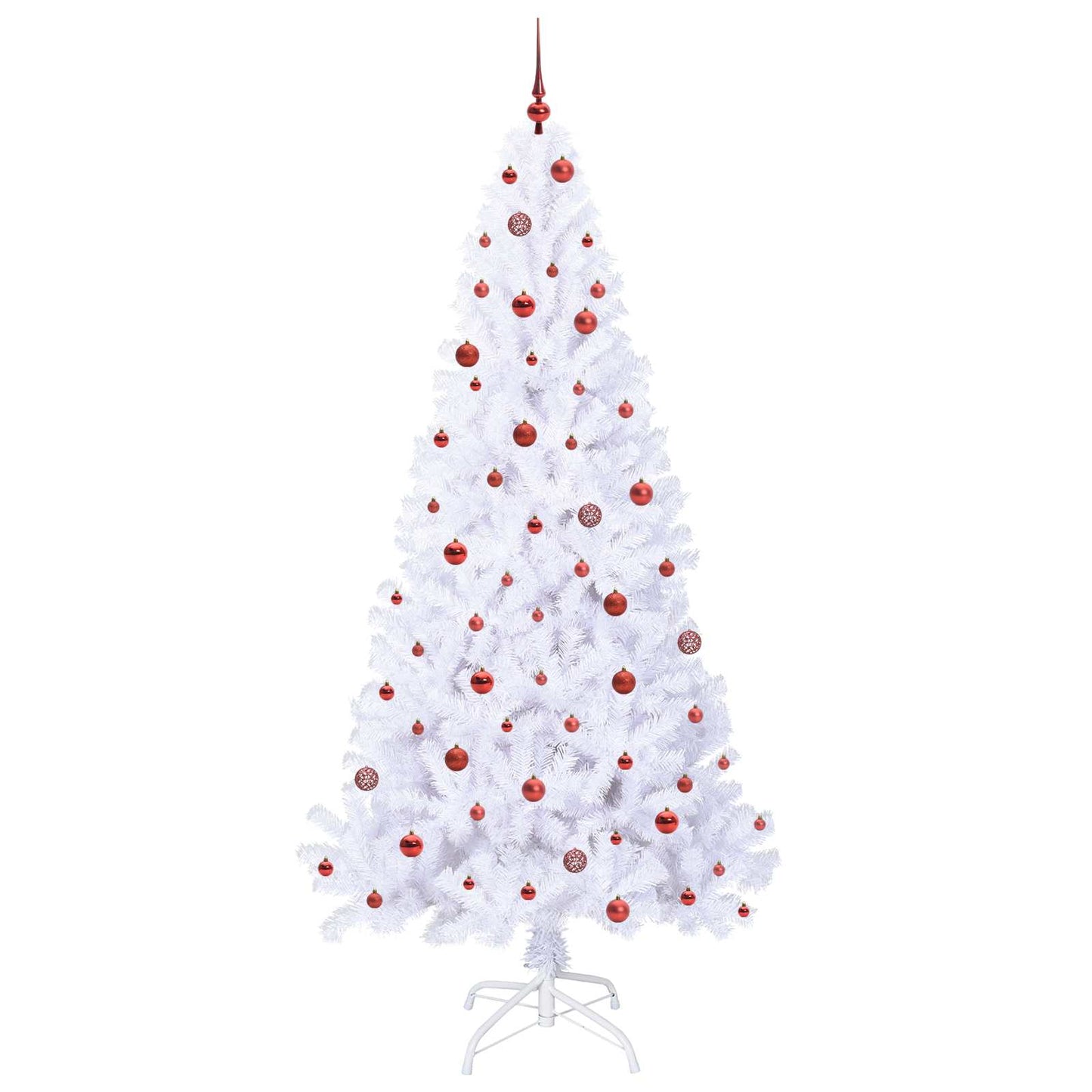 Künstlicher Weihnachtsbaum Weiß 240 cm PVC und Stahl