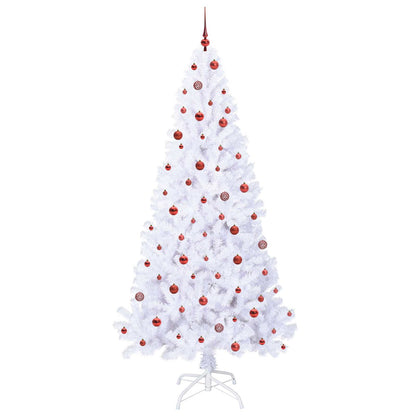 Künstlicher Weihnachtsbaum Weiß 240 cm PVC und Stahl