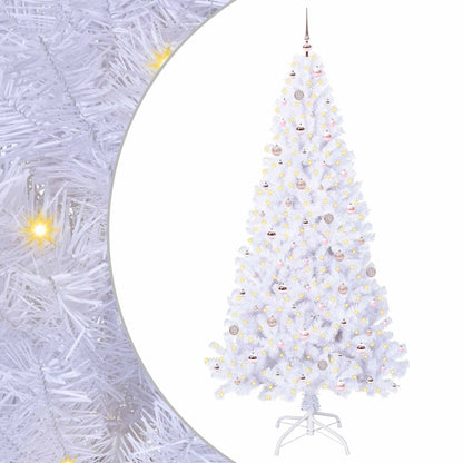 Künstlicher Weihnachtsbaum Weiß 240 cm PVC und Stahl