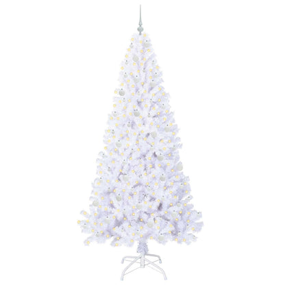 Künstlicher Weihnachtsbaum Weiß 240 cm PVC und Stahl