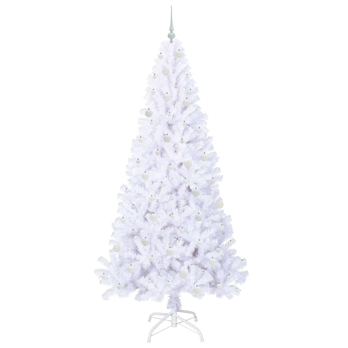 Künstlicher Weihnachtsbaum Weiß 240 cm PVC und Stahl