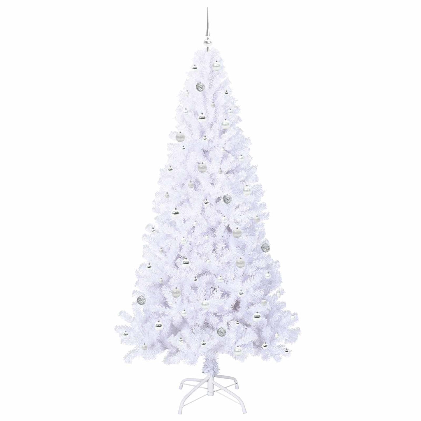 Künstlicher Weihnachtsbaum Weiß 240 cm PVC und Stahl