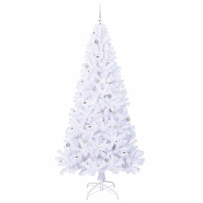 Künstlicher Weihnachtsbaum Weiß 240 cm PVC und Stahl