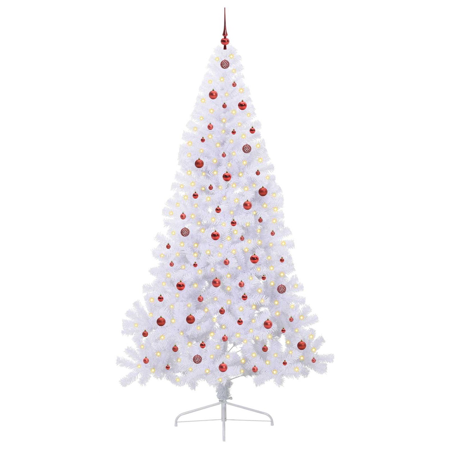 Künstlicher Weihnachtsbaum Weiß 240 cm PVC und Stahl