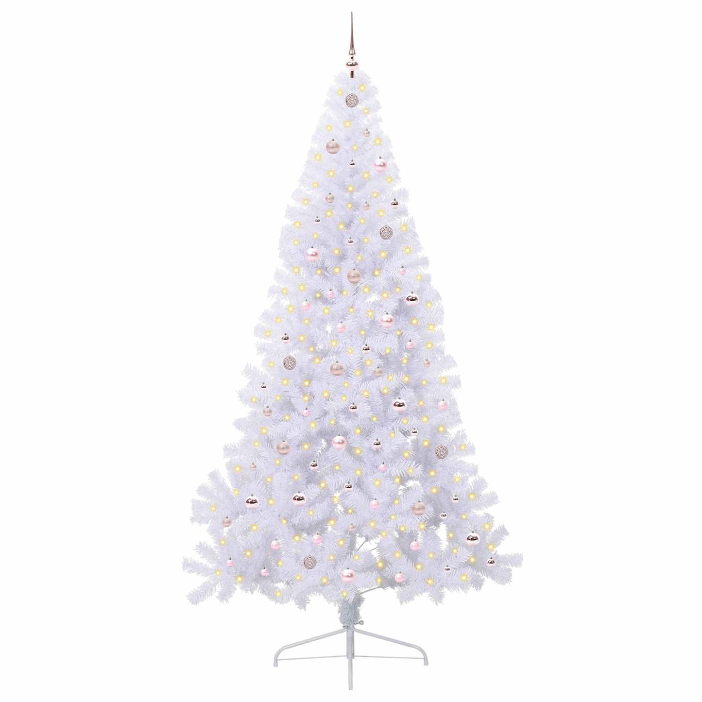 Künstlicher Weihnachtsbaum Weiß 240 cm PVC und Stahl