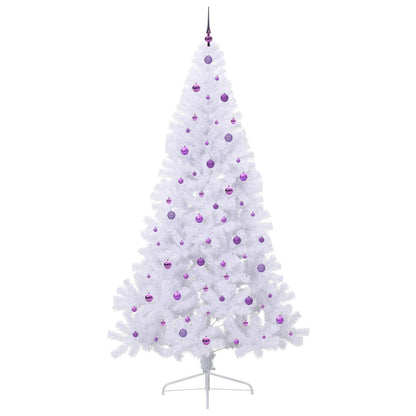 Künstlicher Weihnachtsbaum Weiß 240 cm PVC und Stahl