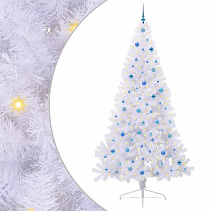 Künstlicher Weihnachtsbaum Weiß 240 cm PVC und Stahl