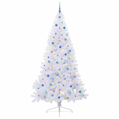 Künstlicher Weihnachtsbaum Weiß 240 cm PVC und Stahl