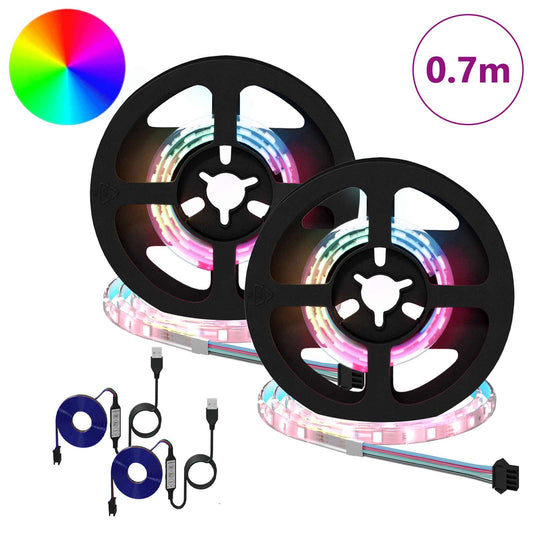 LED Streifen 4 pcs Schwarz und Transparent 35 x 0,8 x 0,3 cm