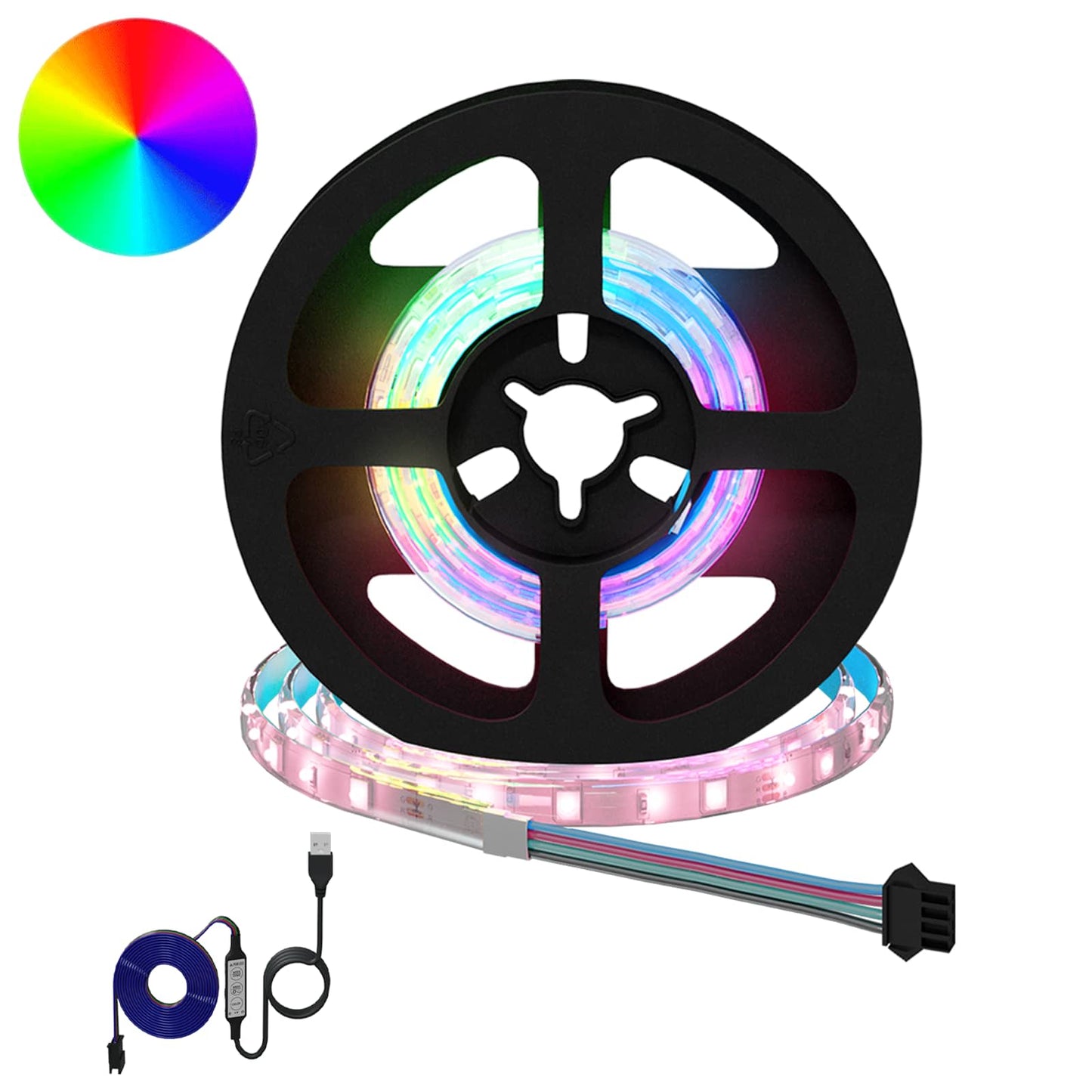 LED Streifen 4 pcs Schwarz und Transparent 40 x 0,8 x 0,3 cm