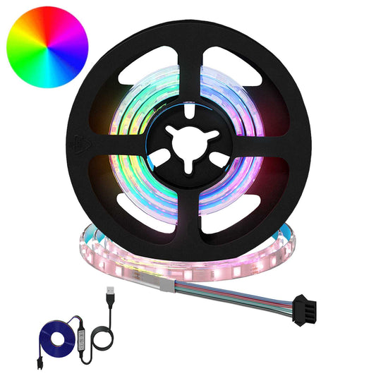 LED Streifen 4 pcs Schwarz und Transparent 55 x 0,8 x 0,3 cm