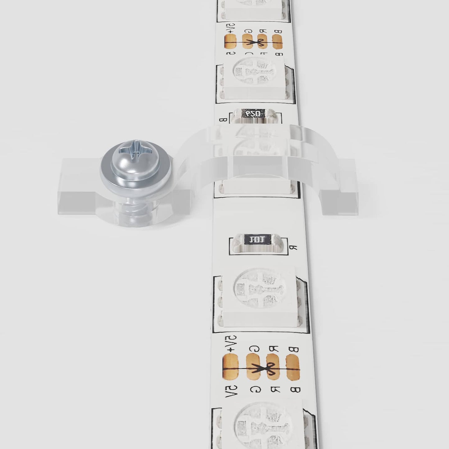 LED Streifen 4 pcs Schwarz und Transparent 95 x 0,8 x 0,3 cm