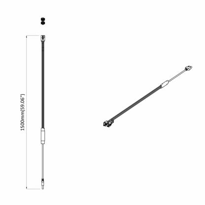 LED Streifen 4 pcs Schwarz und Mehrfarbig 150 cm