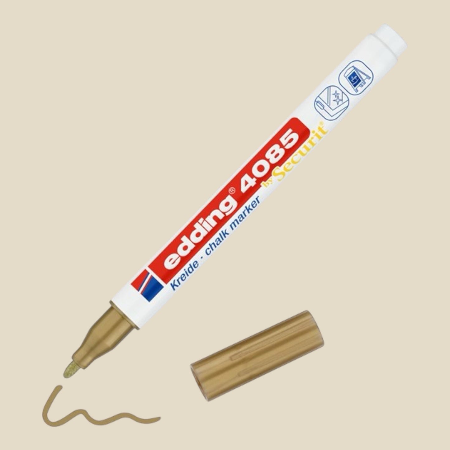 Edding 4085 Kreidemarker
Gold, Rundspitze 1-2 mm