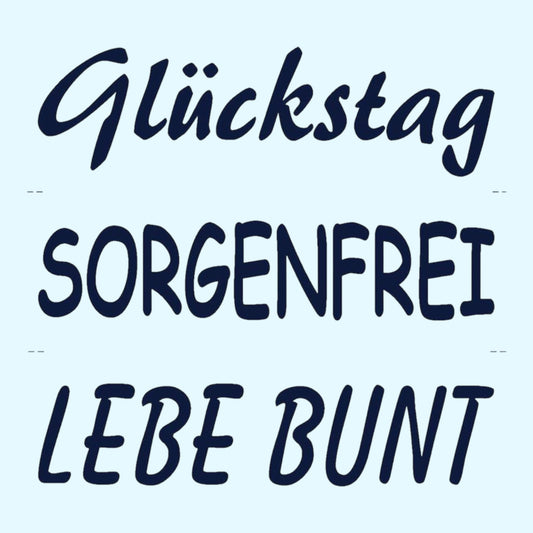 Glorex Reliefeinlage Glückstag Sorgenfrei, Lebe Bunt