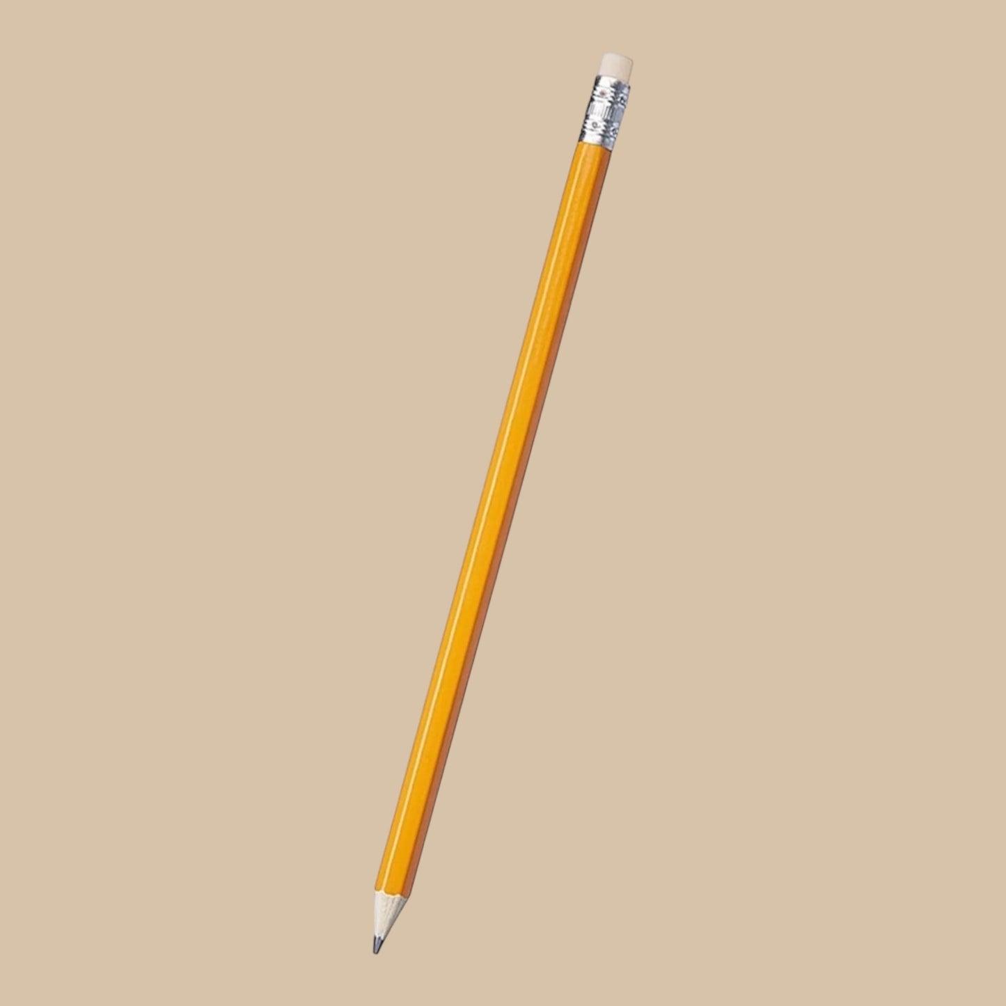 Bleistift HB Gelb mit Radiergummi