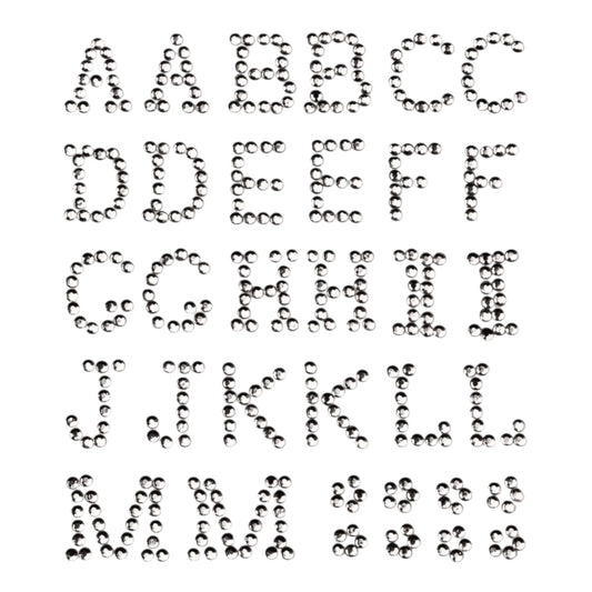 Glorex  P&D Buchstabe 13mm A-M crystal selbstklebend (je 2 Stck)