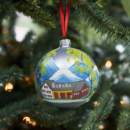 Weihnachtskugeln Alpabzug Hellblau
