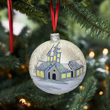 Weihnachtskugeln Frosty Weekend Weiss