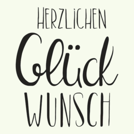 Rayher Holzstempel Herzlichen Glückwunsch, 5x6cm