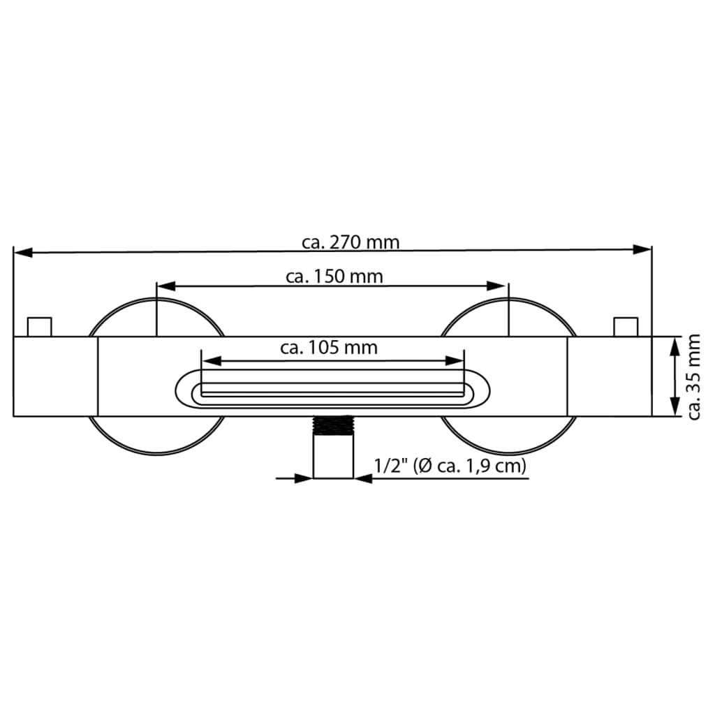 EISL Badewannenarmatur mit Thermostat CARNEO Chrom