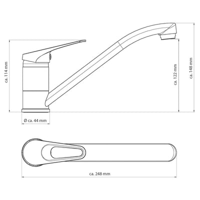 EISL Spültischarmatur SPEED Weiß-Chrom