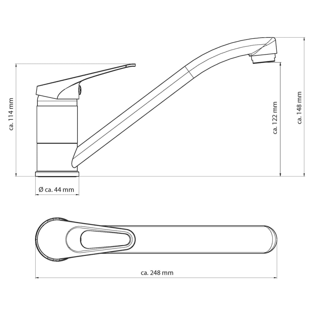 EISL Spültischarmatur SPEED Schwarz-Chrom