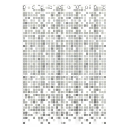 EISL Duschvorhang Grau Mosaikmuster 200x180x0,2 cm