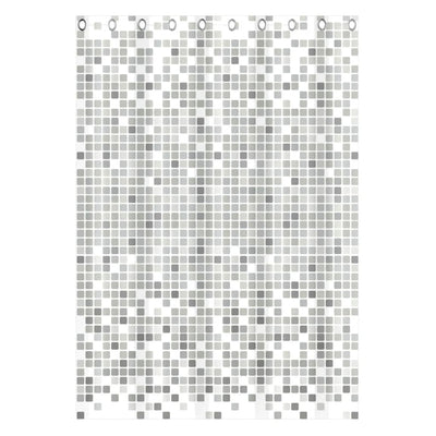 EISL Duschvorhang Grau Mosaikmuster 200x180x0,2 cm