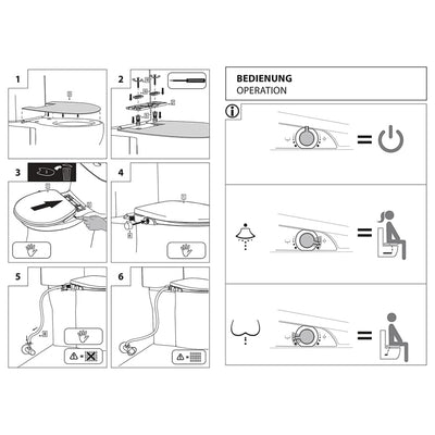 EISL Dusch-WC-Aufsatz Soft Close Weiß