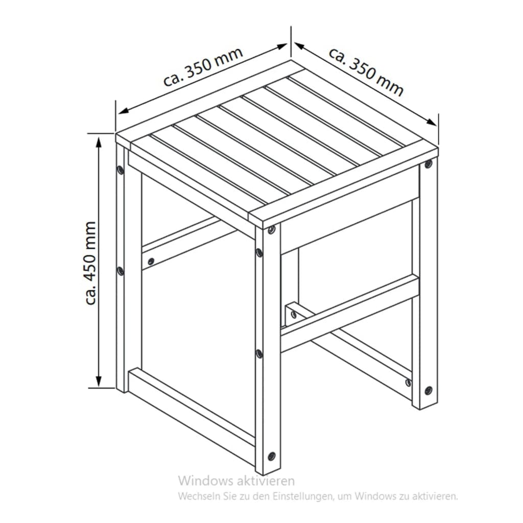 EISL Badhocker 35x35x45 cm Bambus